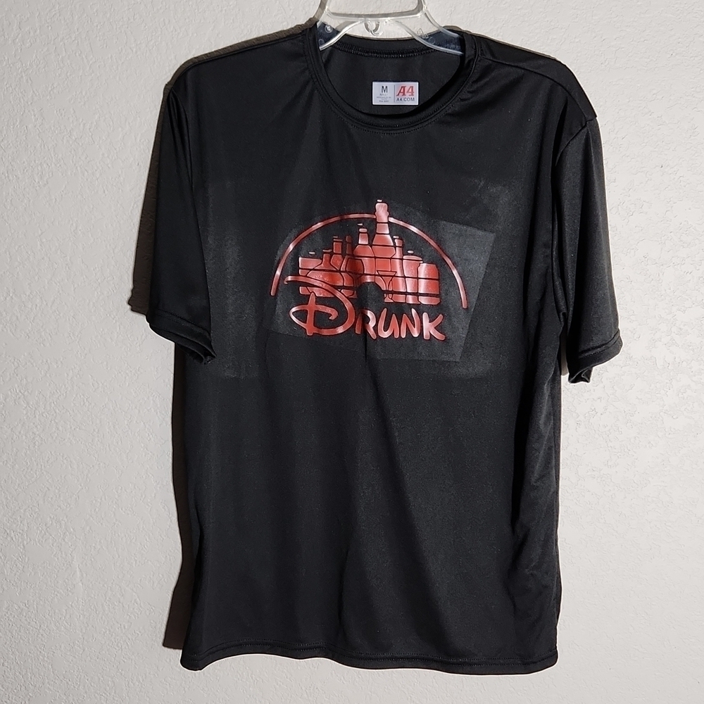 A4 Shirt Mens Size M Black Red Castle Athletic Drunk